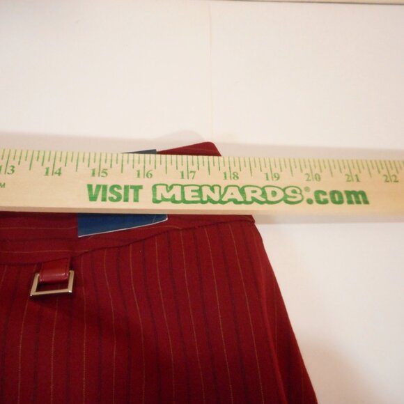 Venezia Women's size 16 Skirt Vintage NWT Short Red Pinstripe Business Career - Picture 5 of 11